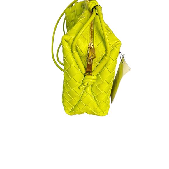 Bottega Veneta NWT Mini Loop Intrecciato Camera Bag in Acid Kiwi - Picture 4 of 16